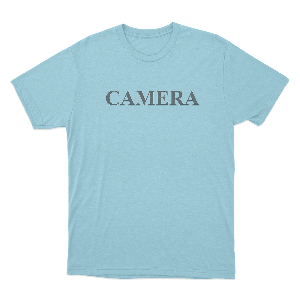 Camera Unisex T Shirt Sky Blue Camera Unisex T Shirt Sky Blue