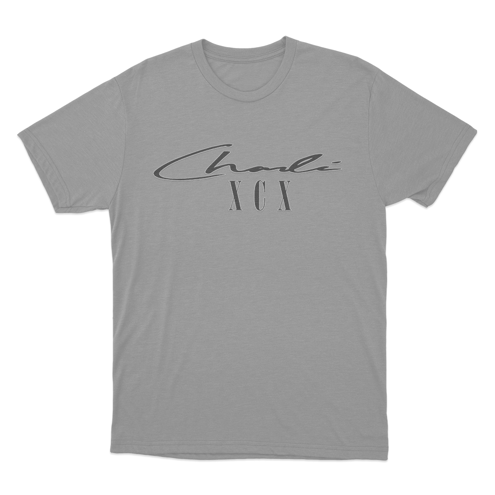 Charli Xcx Signature Unisex T Shirt Grey Charli Xcx Signature Unisex T Shirt Grey