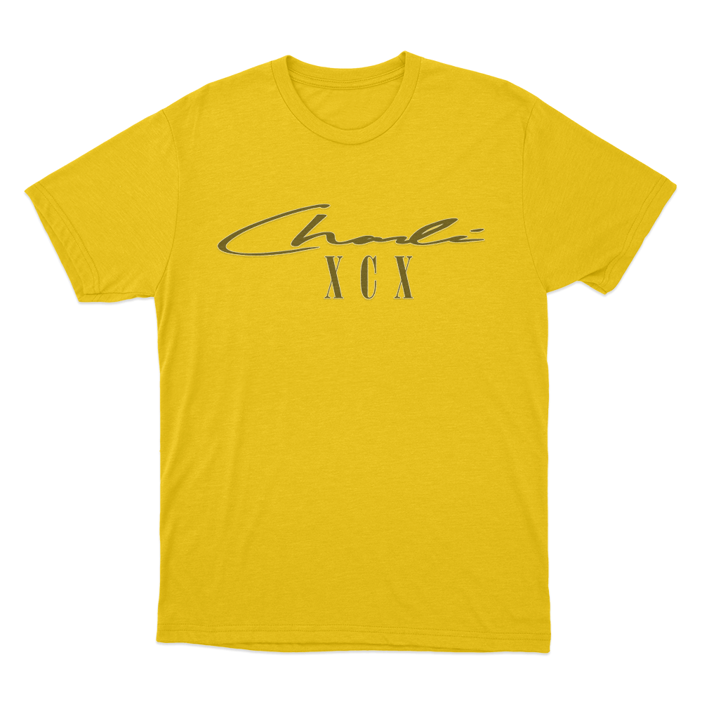Charli Xcx Signature Unisex T Shirt Yellow Charli Xcx Signature Unisex T Shirt Yellow