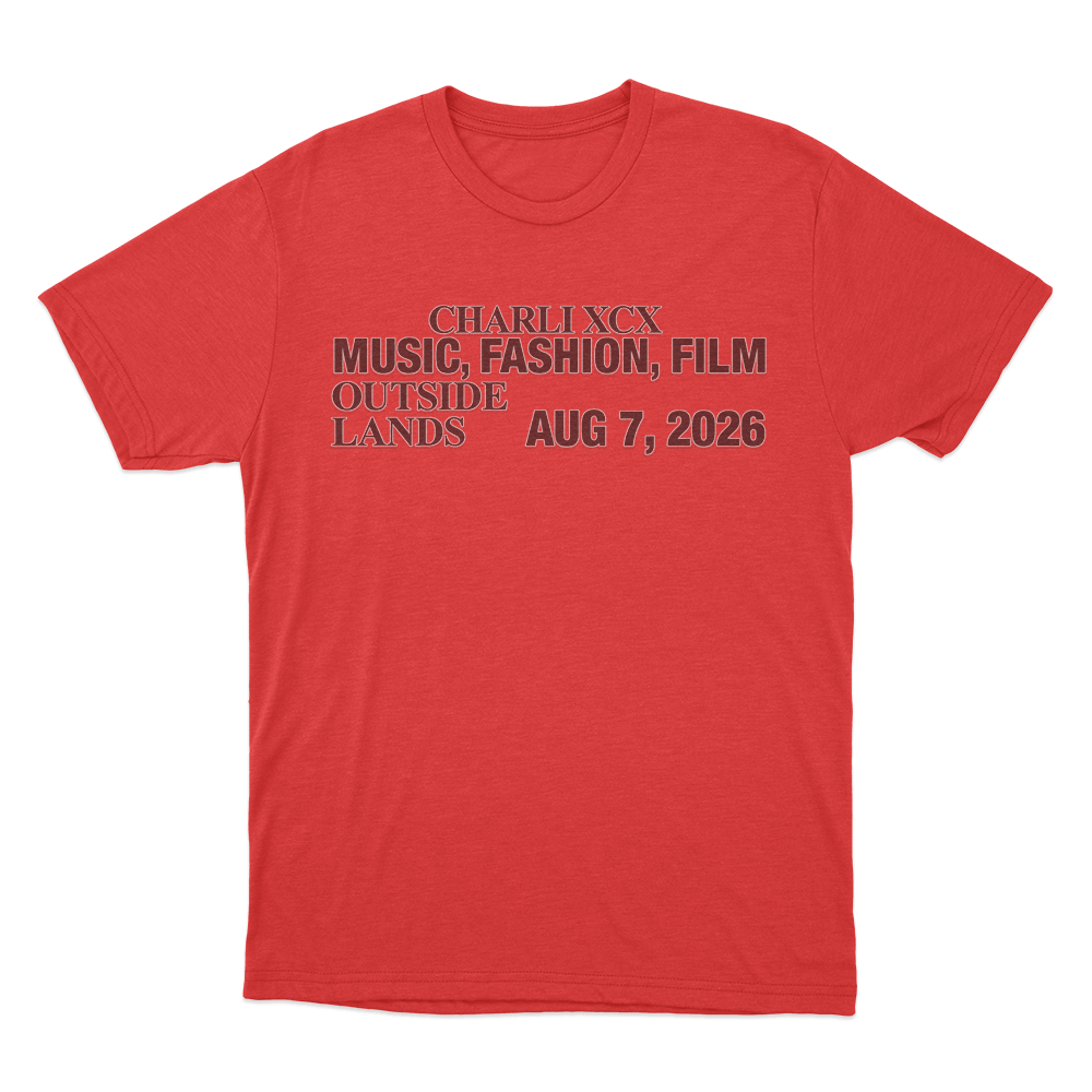 Music, Fashion, Film Outside Lands Unisex T Shirt Red Music Fashion Film Outside Lands Unisex T Shirt Red