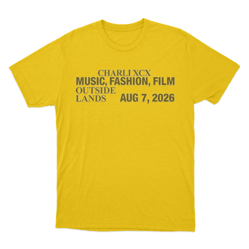 Music, Fashion, Film Outside Lands Unisex T Shirt Yellow Music Fashion Film Outside Lands Unisex T Shirt Yellow