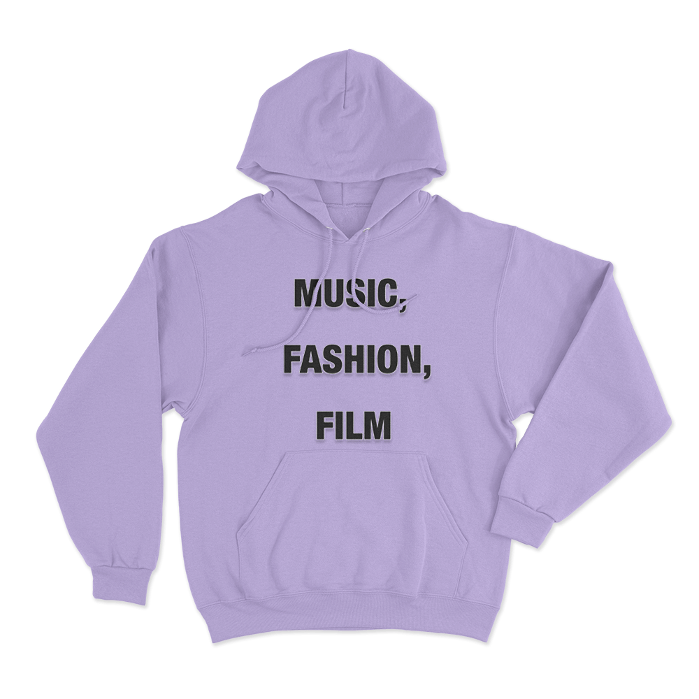 Music, Fashion, Film Unisex Hoodie Purple Music Fashion Film Unisex Hoodie Purple