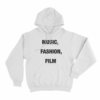 Music Fashion Film Unisex Hoodie White