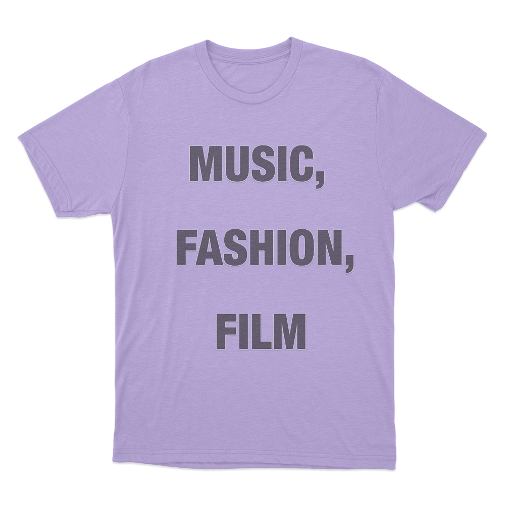 Music, Fashion, Film Unisex T Shirt Purple Music Fashion Film Unisex T Shirt Purple