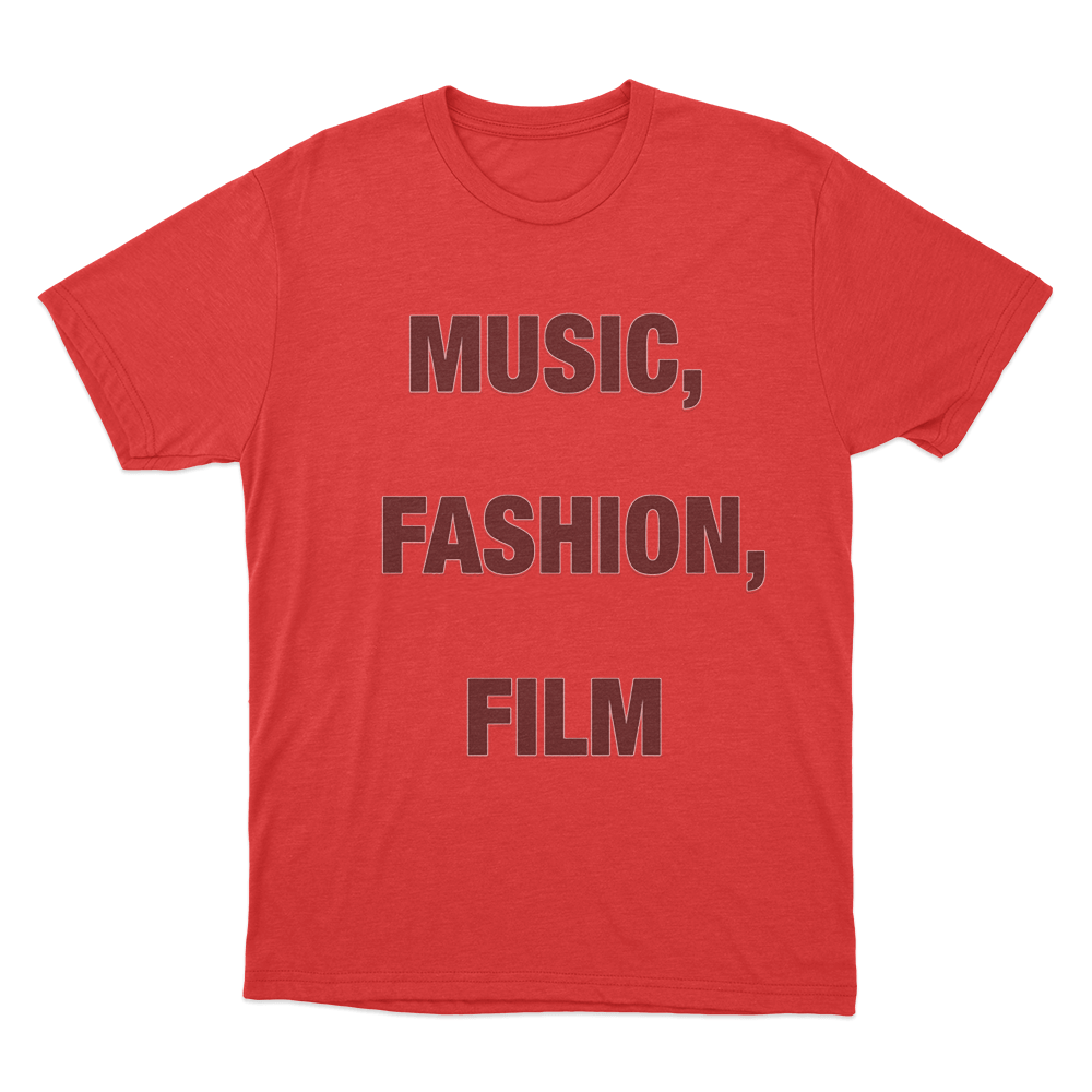 Music, Fashion, Film Unisex T Shirt Red Music Fashion Film Unisex T Shirt Red